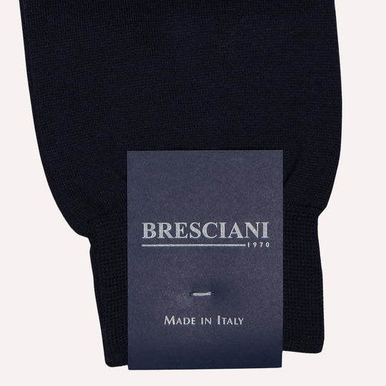 Navy Wool Blend Over The Calf Socks