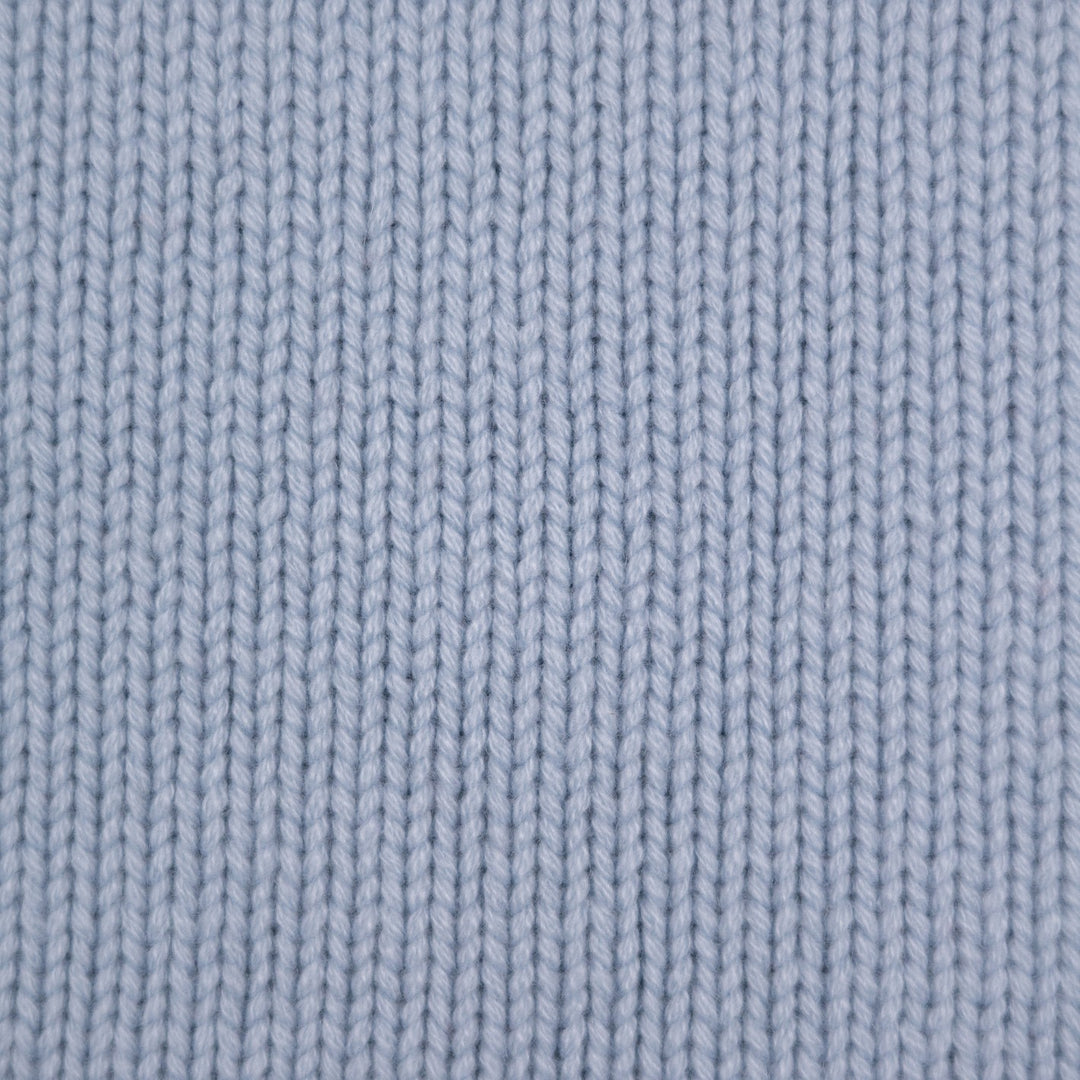 Light Blue Heavy Knitted Cashmere Roll Neck Sweater