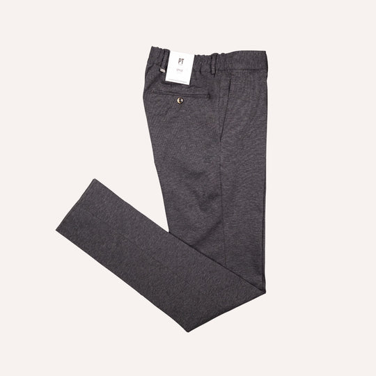 Grey Melange Travel Trouser