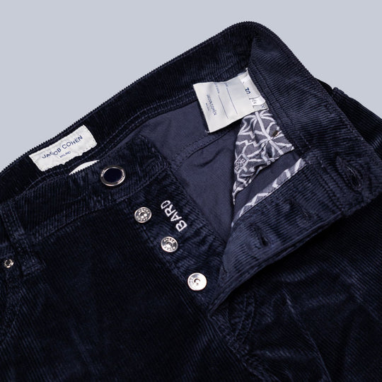 Navy 5 Pocket Corduroy Trouser