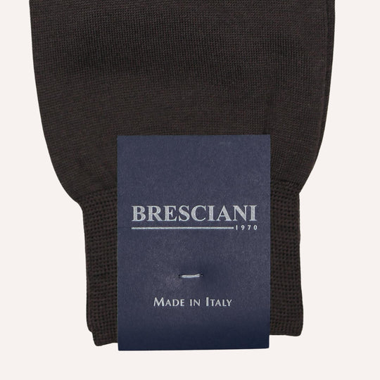 Brown Wool Blend Ankle Length Socks