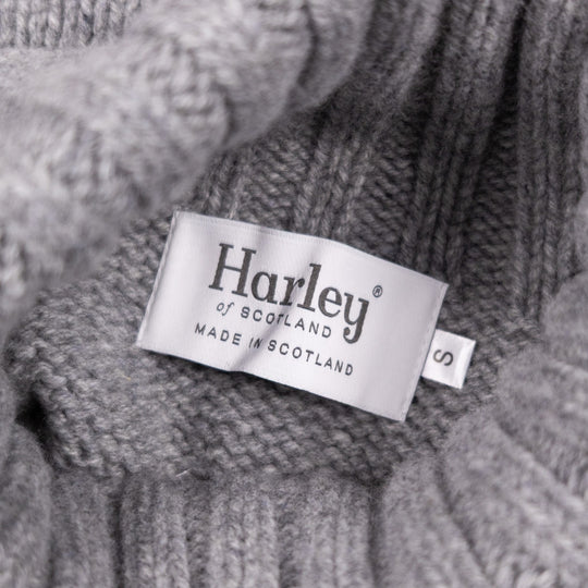Flannel Grey Lambswool Roll Neck Sweater