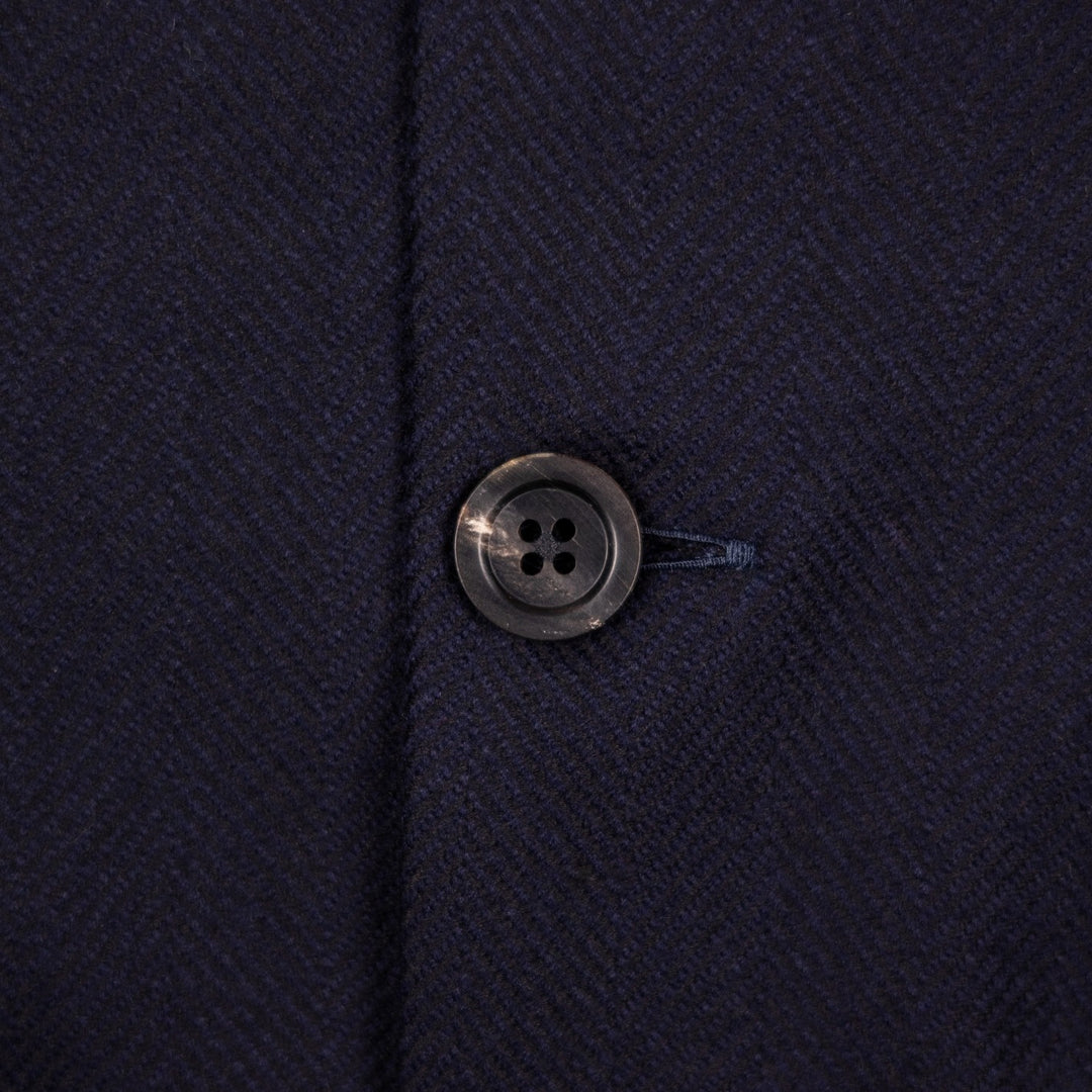 Navy Herringbone Wool Cashmere Traveller Jacket