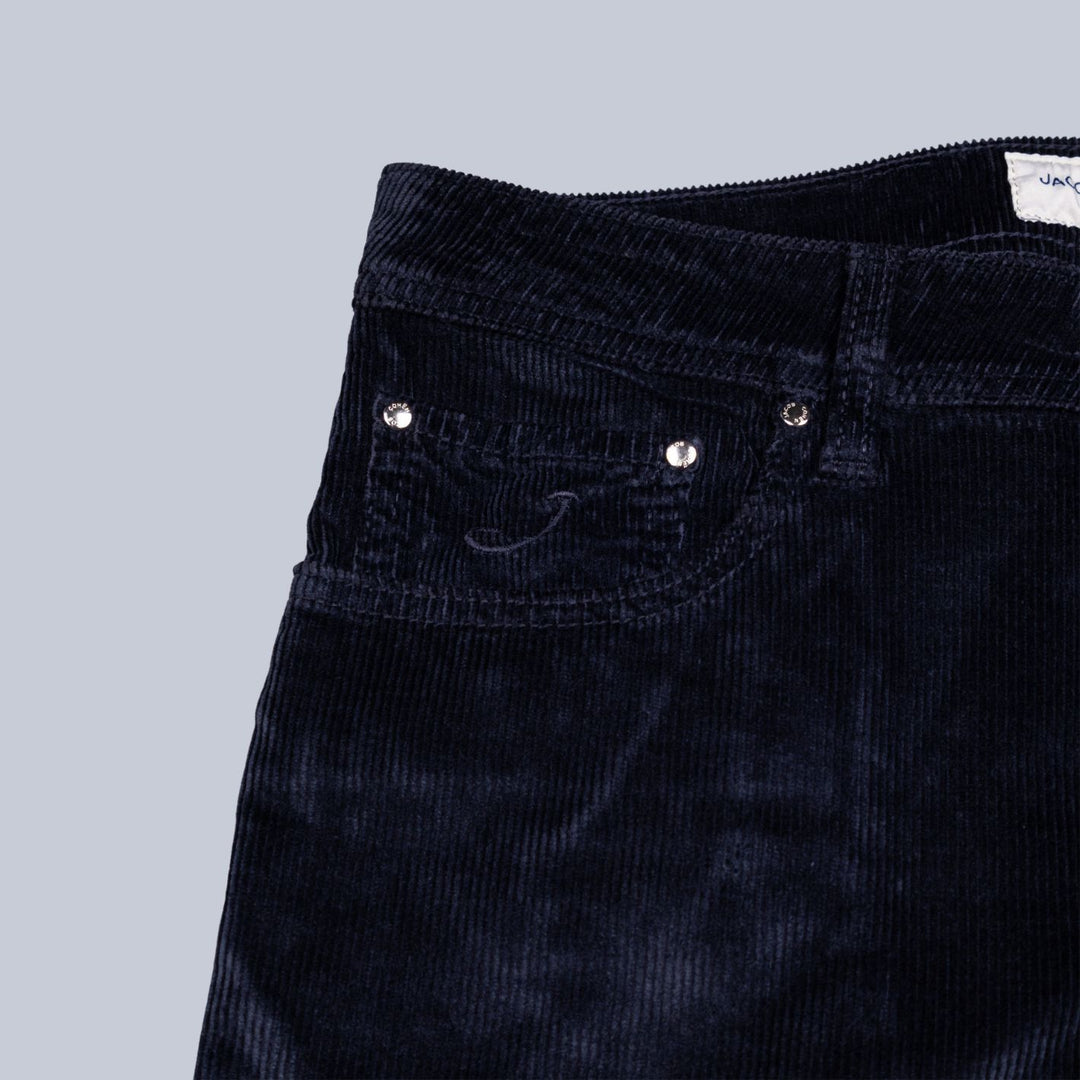 Navy 5 Pocket Corduroy Trouser