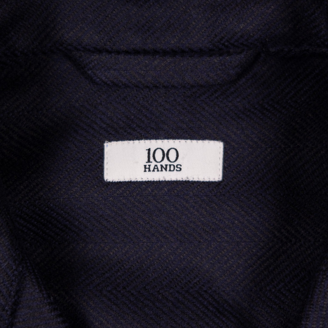 Navy Herringbone Wool Cashmere Traveller Jacket