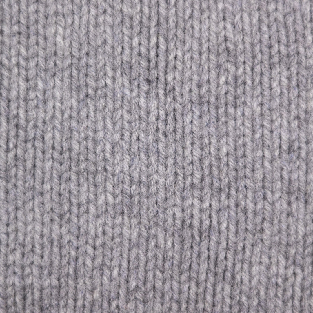 Flannel Grey Lambswool Roll Neck Sweater