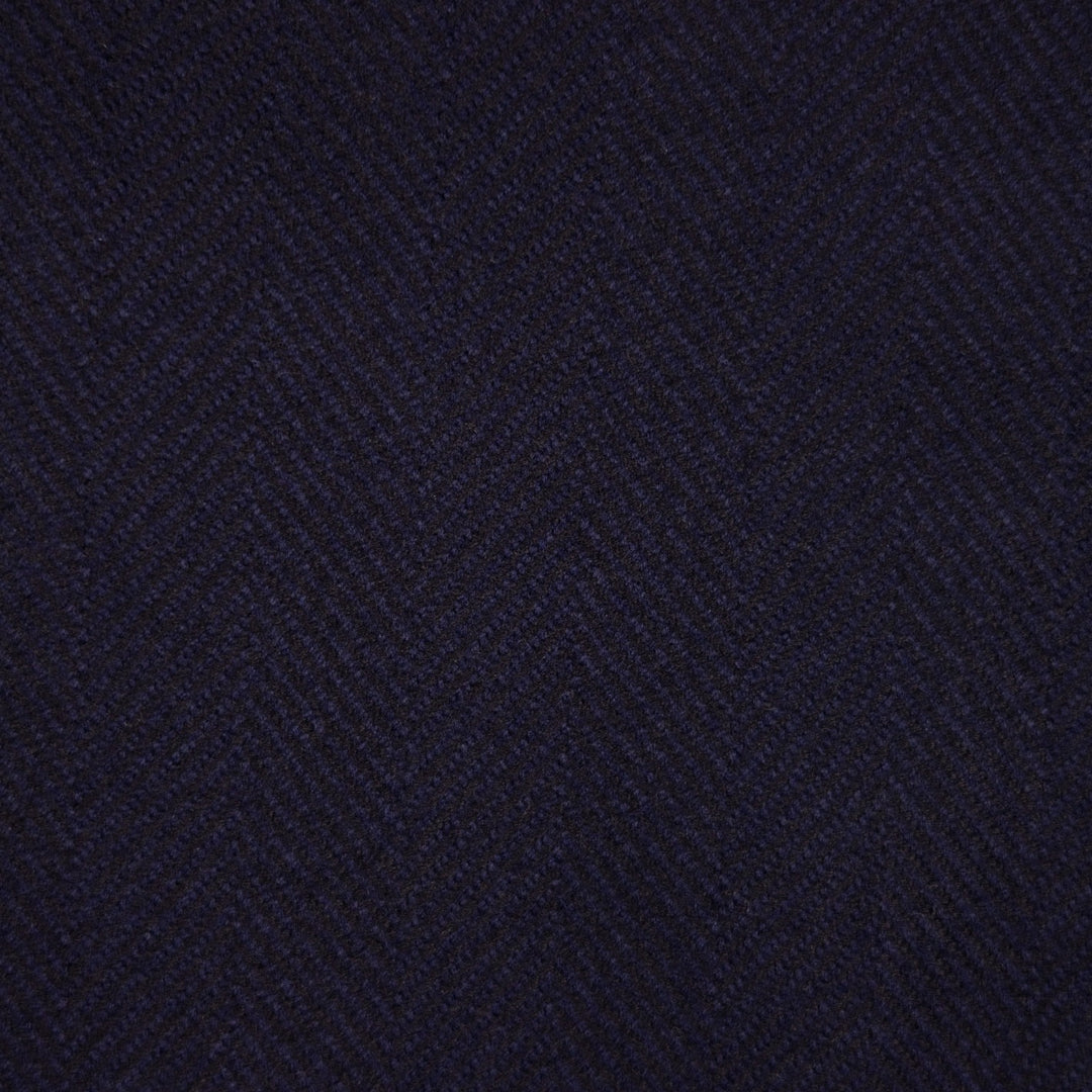 Navy Herringbone Wool Cashmere Traveller Jacket