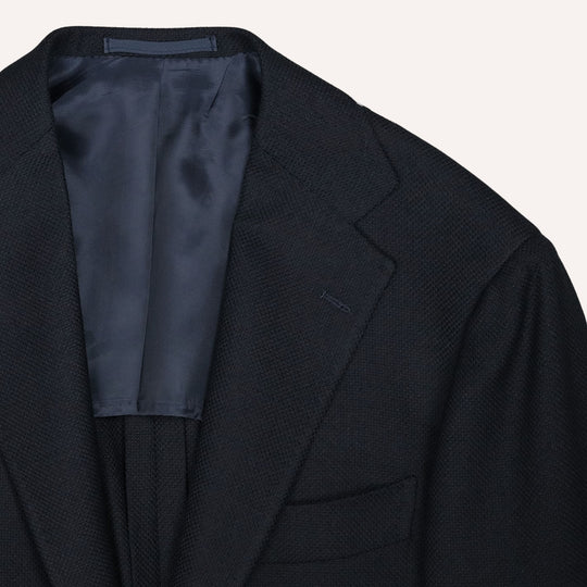 Midnight Blue Four Season Wool Balloon Blazer