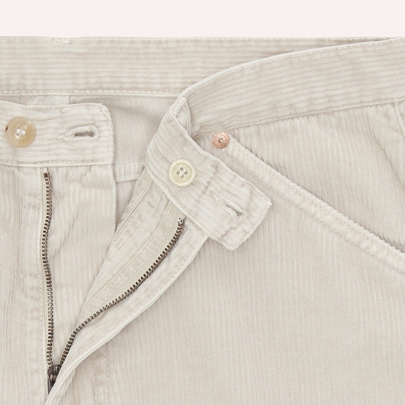 Ecru Corduroy Five-Pocket Trouser - Regular Fit – Lund & Lund