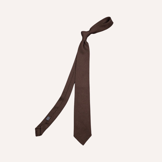 Chocolate Brown Grenadine Silk Tie