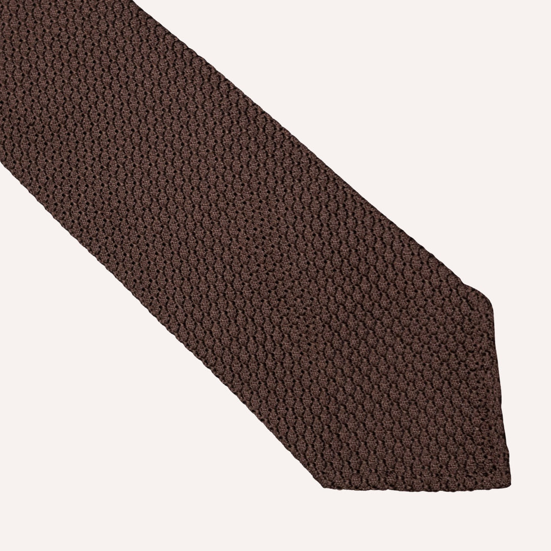 Chocolate Brown Grenadine Silk Tie