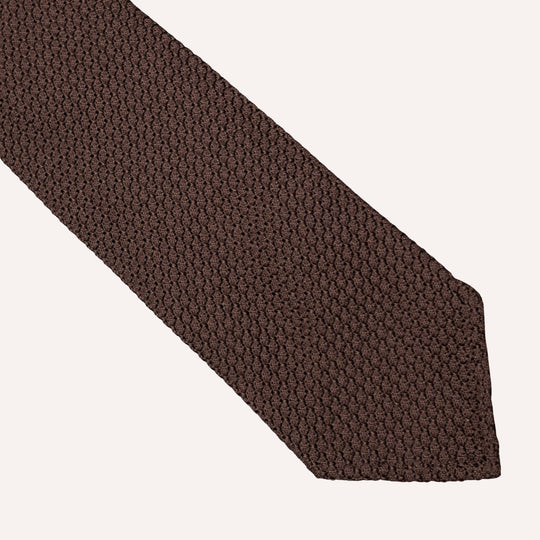 Chocolate Brown Grenadine Silk Tie