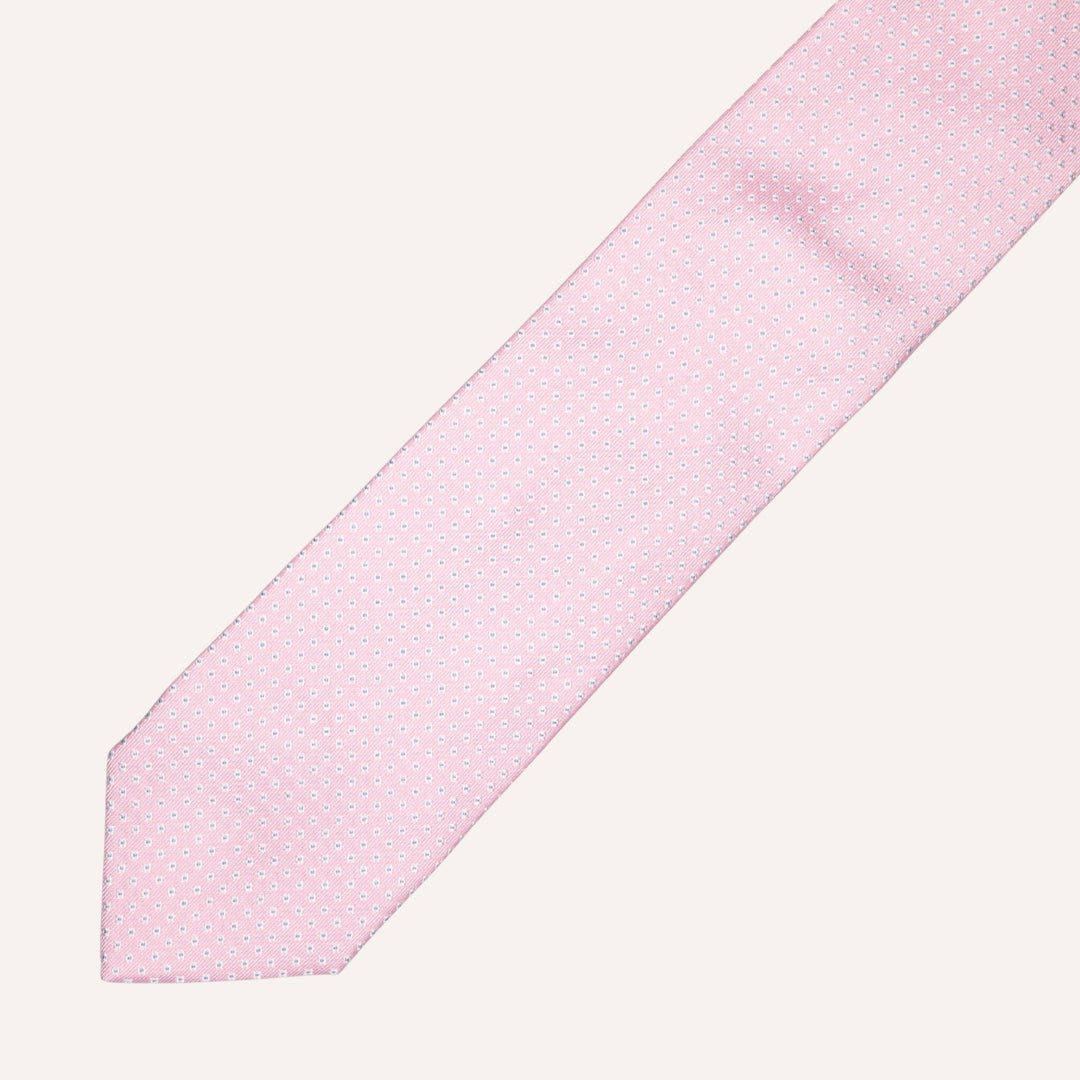 Pink Micro Pattern Silk Tie