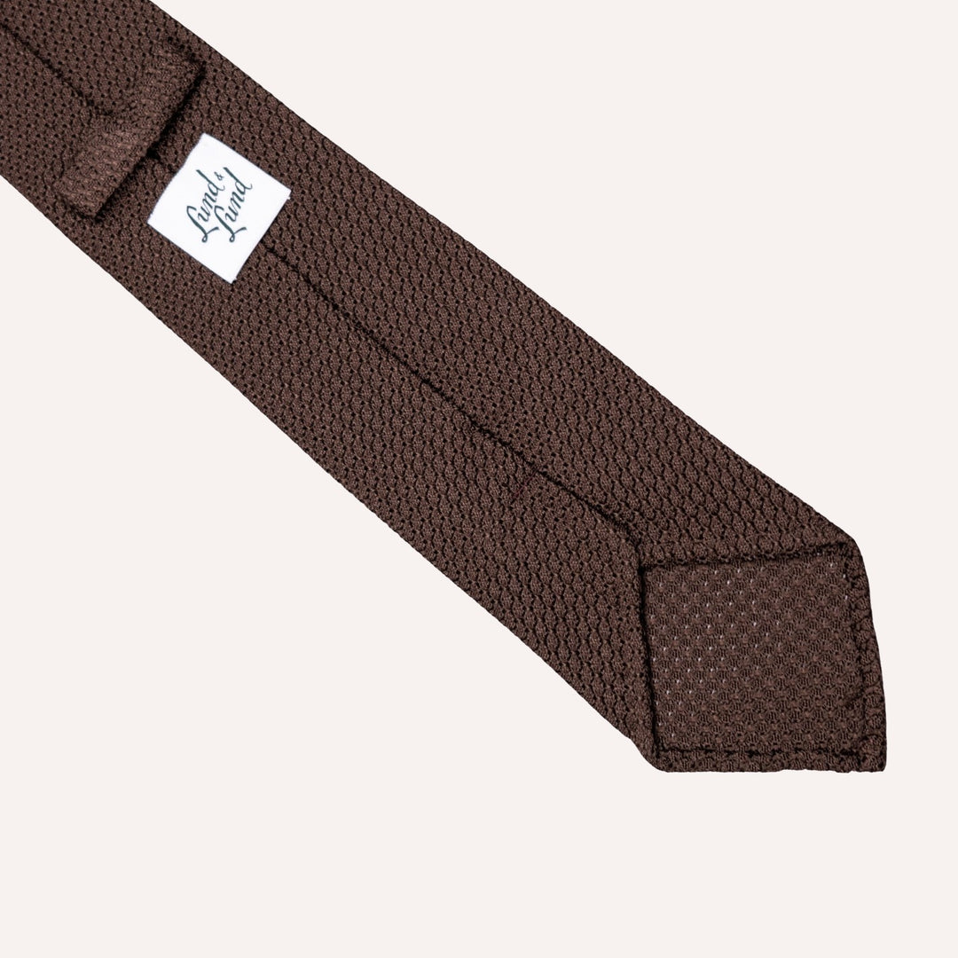 Chocolate Brown Grenadine Silk Tie