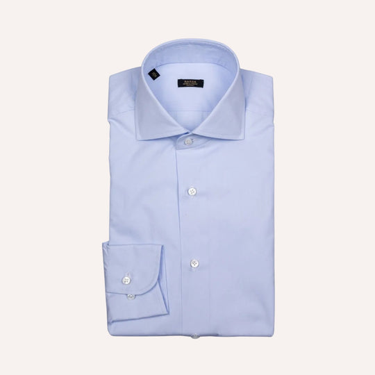 Light Blue Poplin Cutaway Shirt - Slim Fit