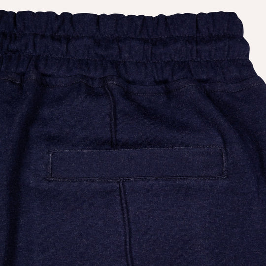 Navy Cotton Jersey Weekend Shorts