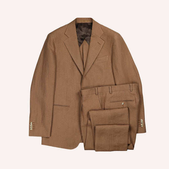 Caramel Brown Linen Suit