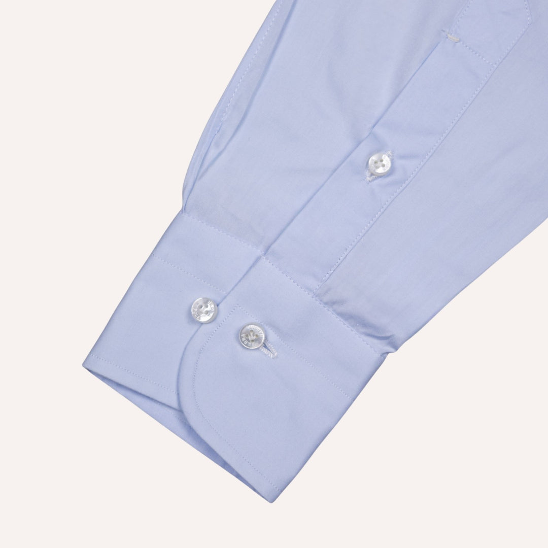 Light Blue Poplin Cutaway Shirt - Slim Fit