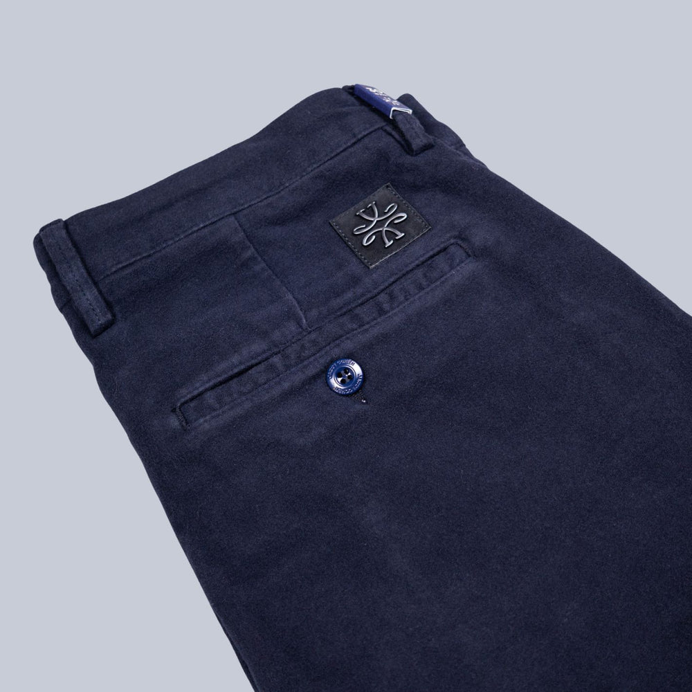 Navy Soft Moleskin Trousers