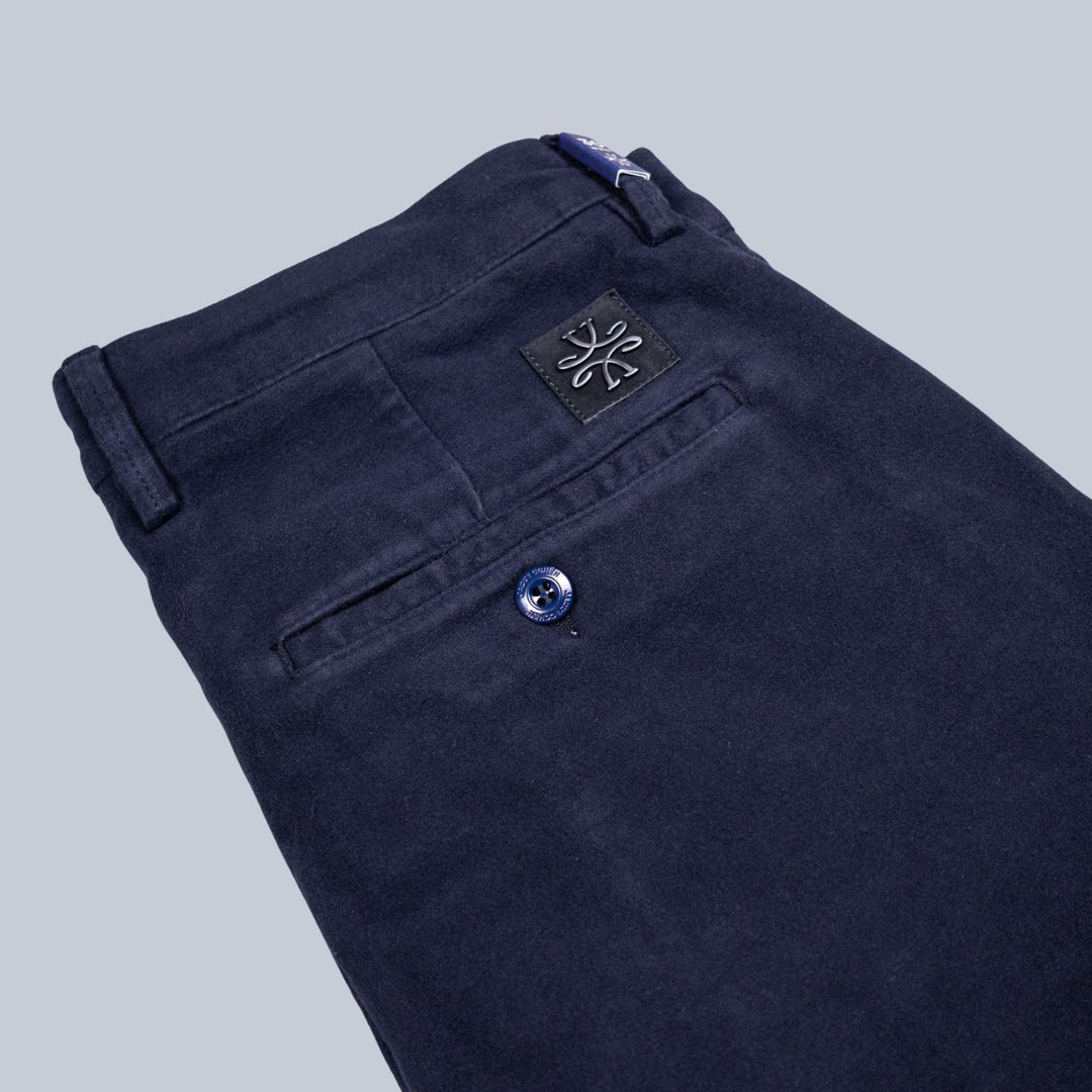 Navy Soft Moleskin Trousers