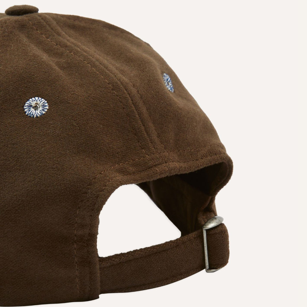 Brown Horse Applique Moleskin Baseball Cap