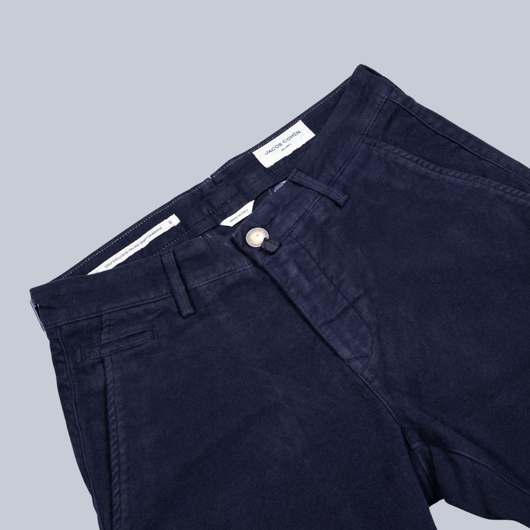 Navy Soft Moleskin Trousers