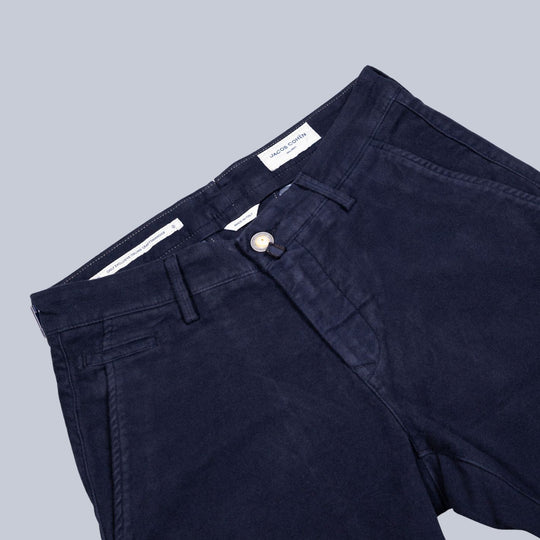 Navy Soft Moleskin Trousers
