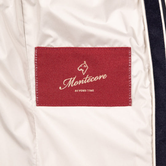 Navy Wool Silk Cashmere Quilted Gilet