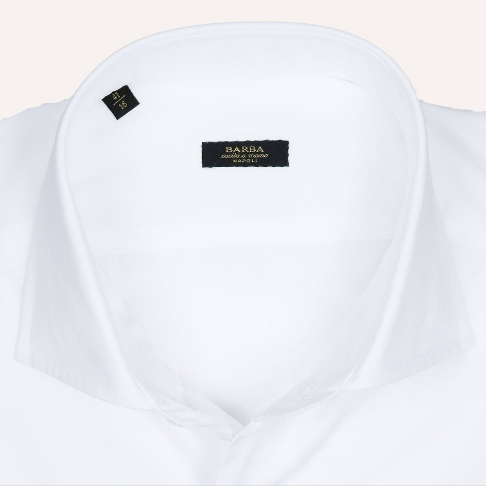 White Double Cuff Slim Fit Cutaway Shirt