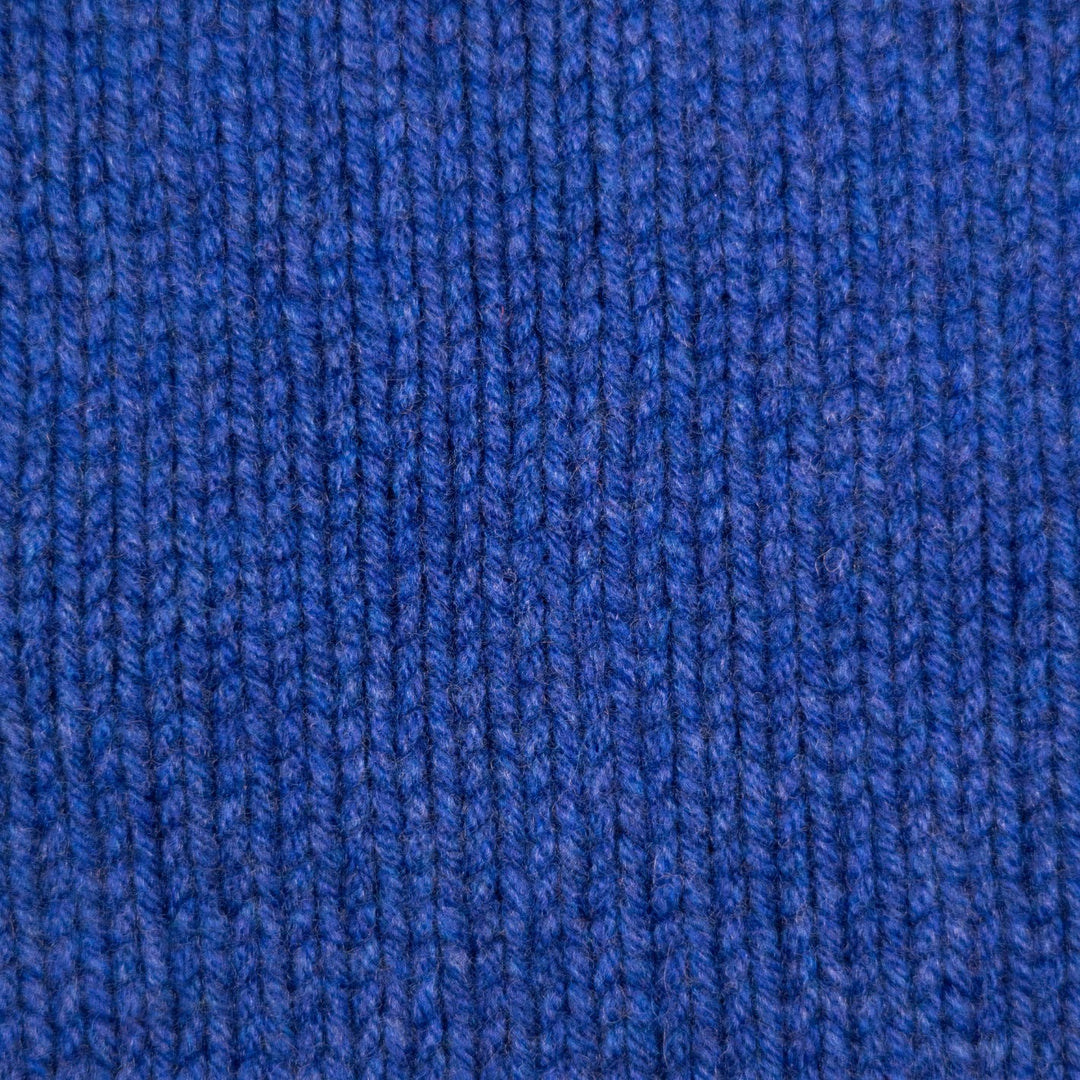 Cobalt Blue Lambswool Roll Neck Sweater