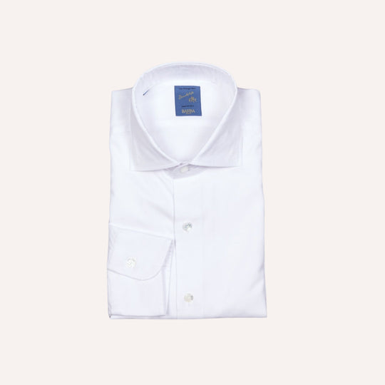 White Pinpoint Cutaway Shirt - Slim Fit