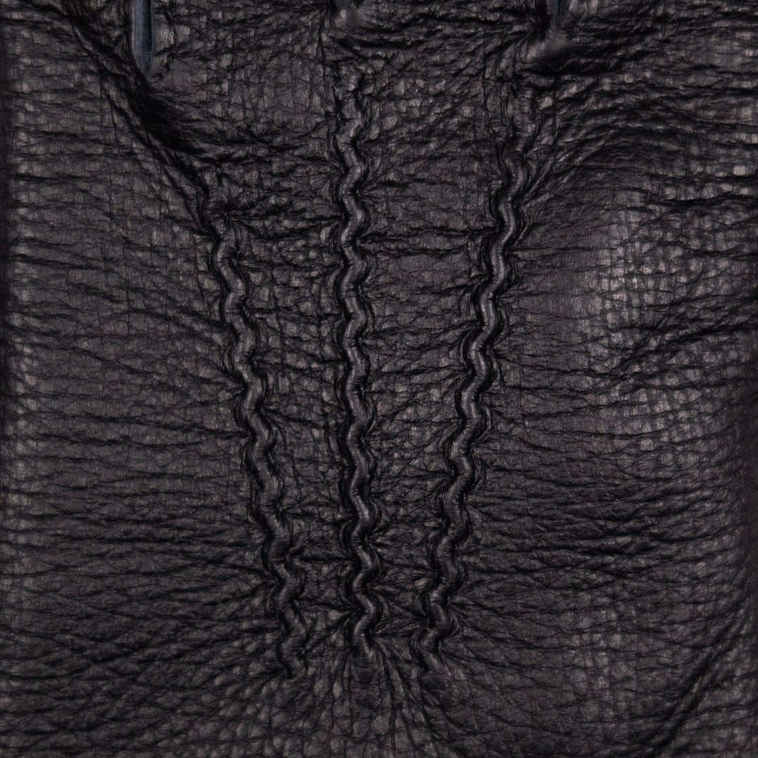 Black Deer Skin Cashmere Lined Gloves