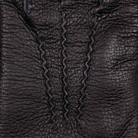 Black Deer Skin Cashmere Lined Gloves
