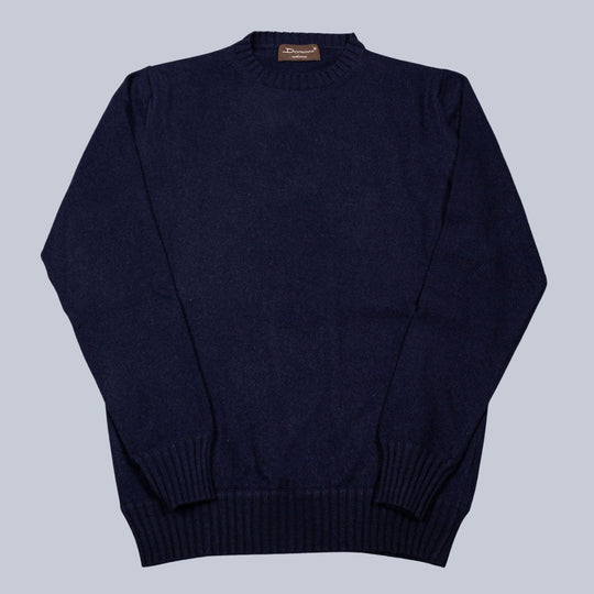 Navy Cashmere Crewneck Sweater