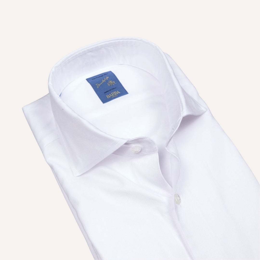 White Pinpoint Cutaway Shirt - Slim Fit