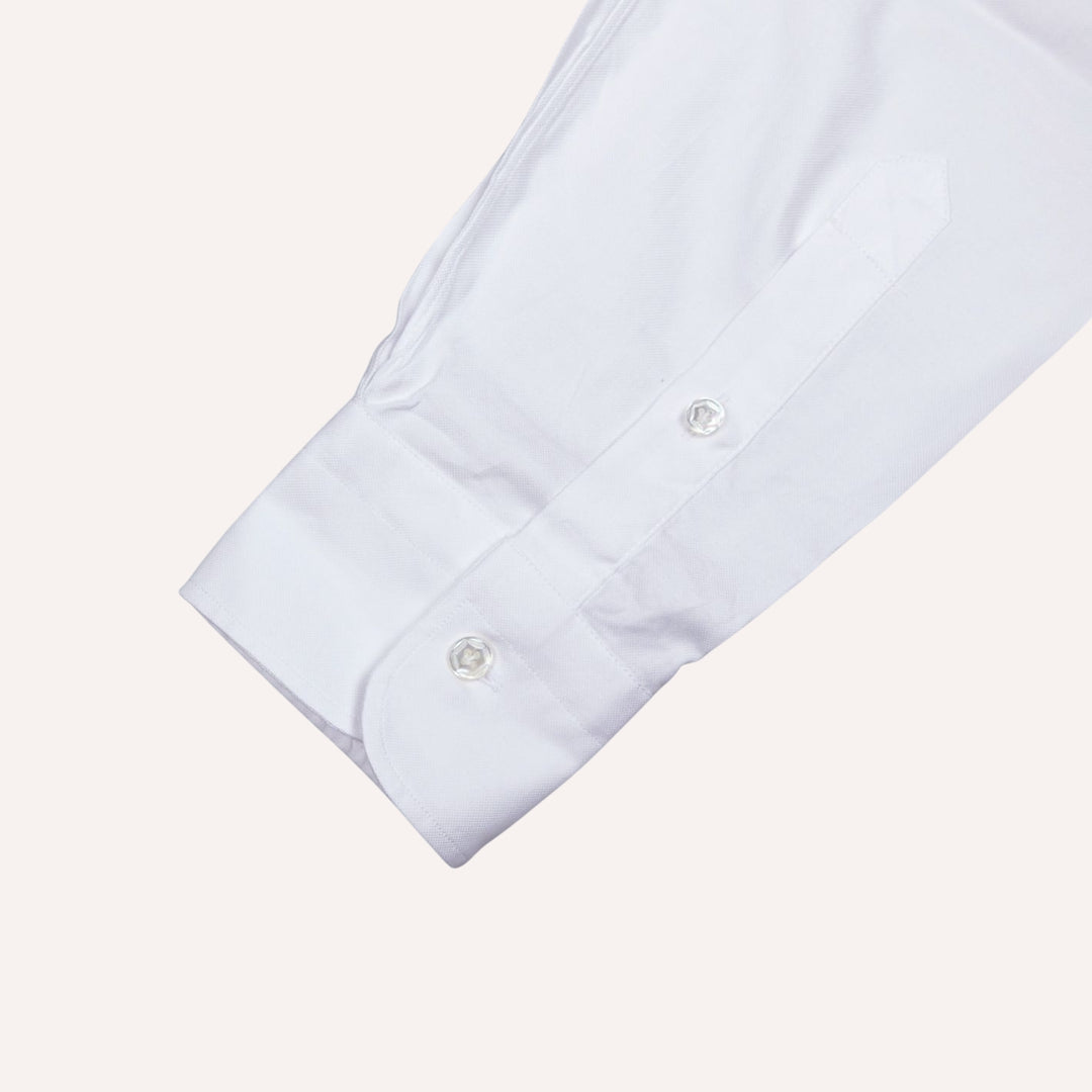 White Pinpoint Cutaway Shirt - Slim Fit