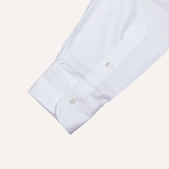 White Pinpoint Cutaway Shirt - Slim Fit