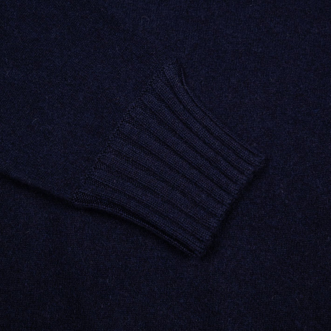 Navy Cashmere Crewneck Sweater