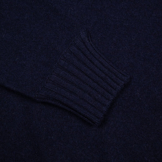 Navy Cashmere Crewneck Sweater