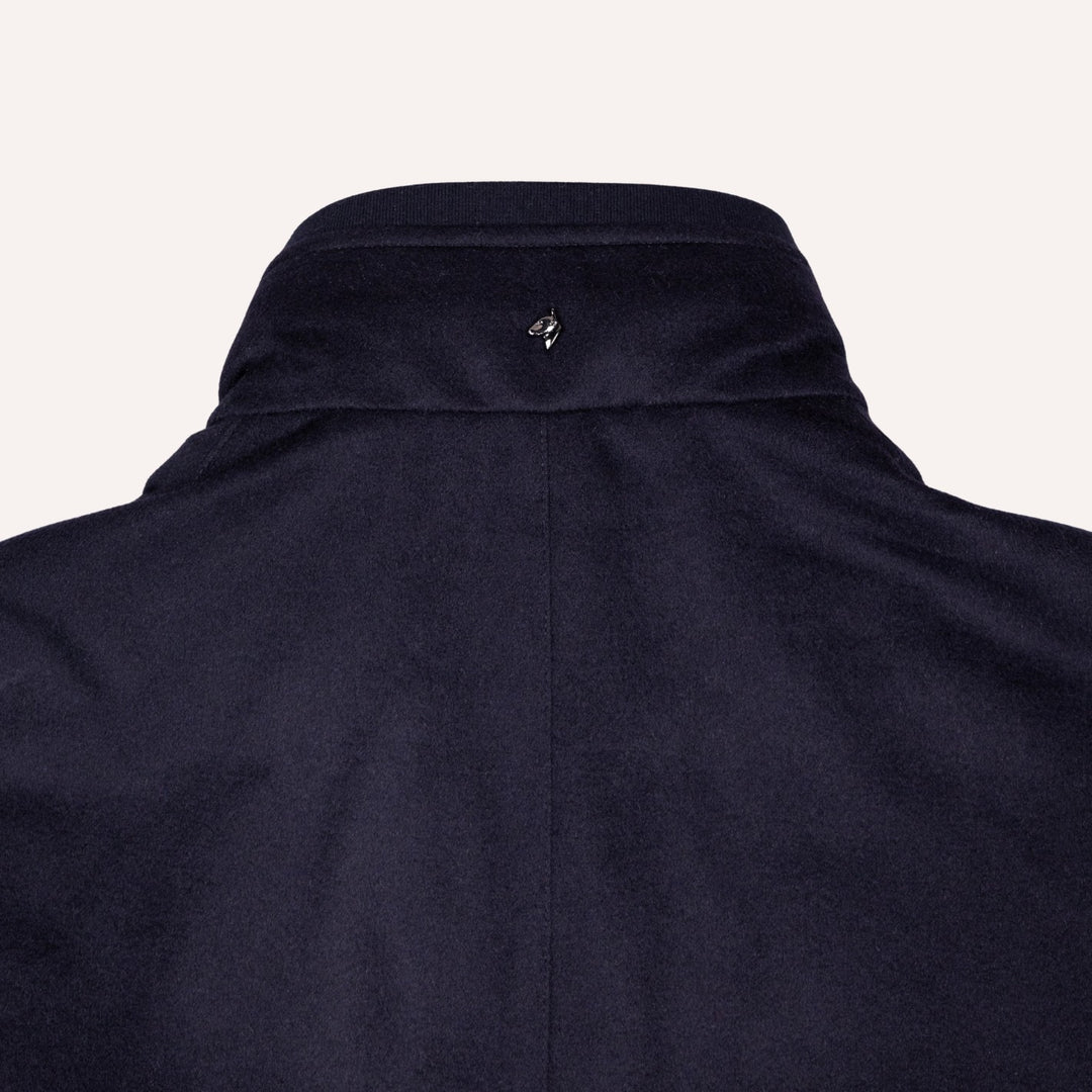 Navy Wool Padded Field Jacket