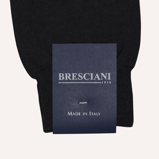 Black Wool Blend Over The Calf Socks