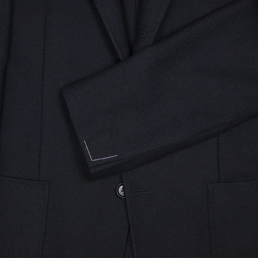 Midnight Blue Four Season Wool Balloon Blazer