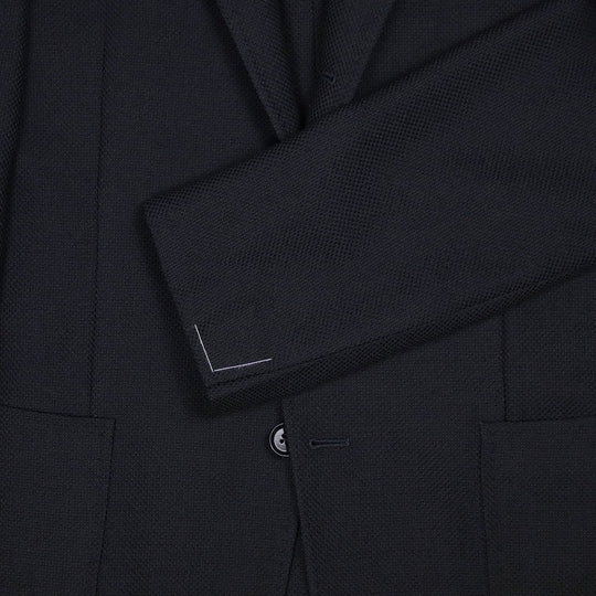 Midnight Blue Four Season Wool Balloon Blazer