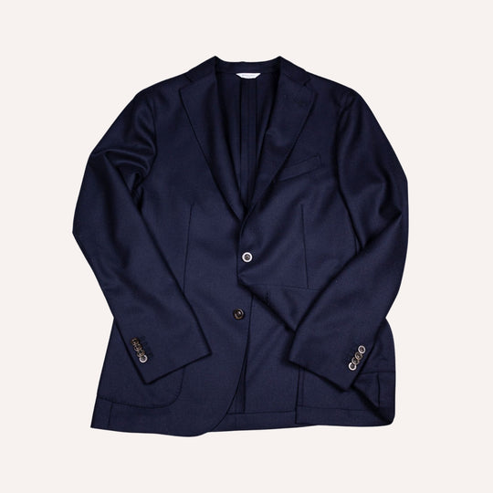 Navy Wool Hopsack K-jacket Blazer