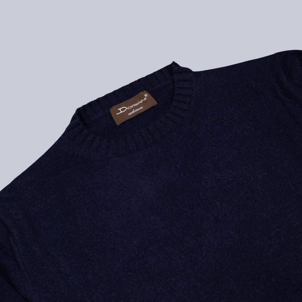 Navy Cashmere Crewneck Sweater