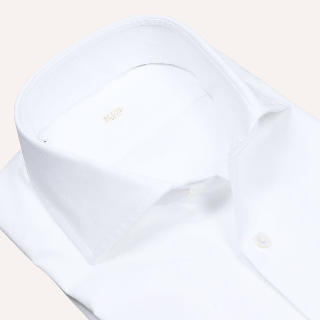 White Poplin Regular Fit Cutaway Shirt
