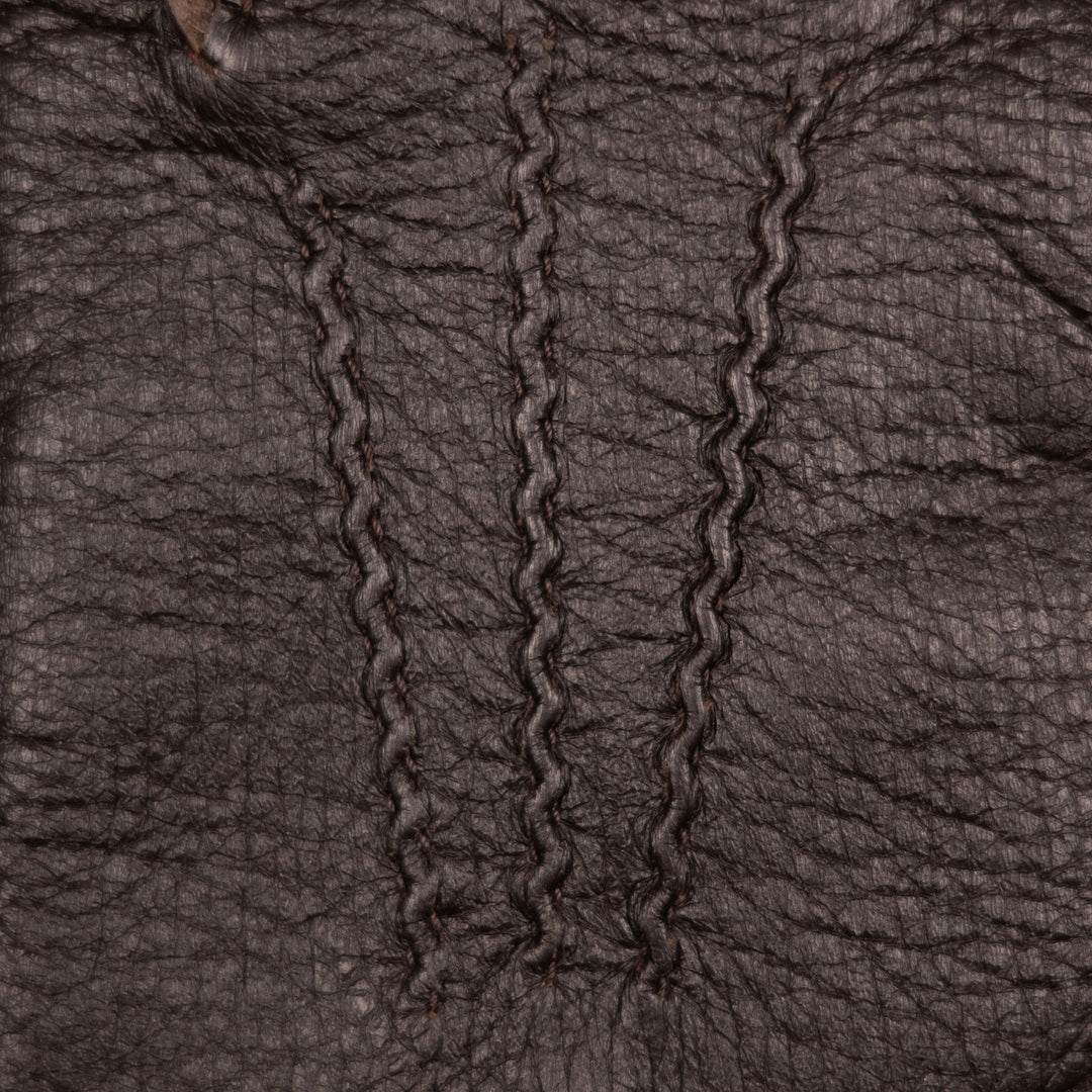 Dark Brown Deer Skin Cashmere Lined Gloves