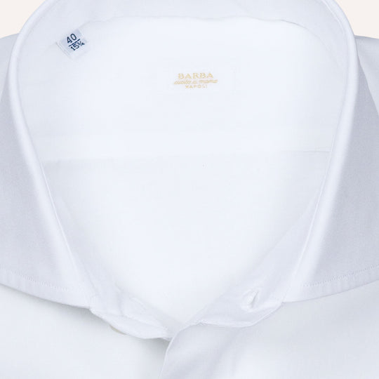 White Poplin Regular Fit Cutaway Shirt
