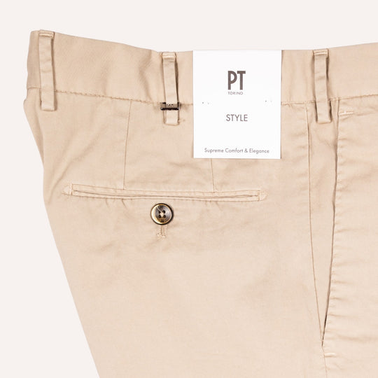 Beige Cotton Chino