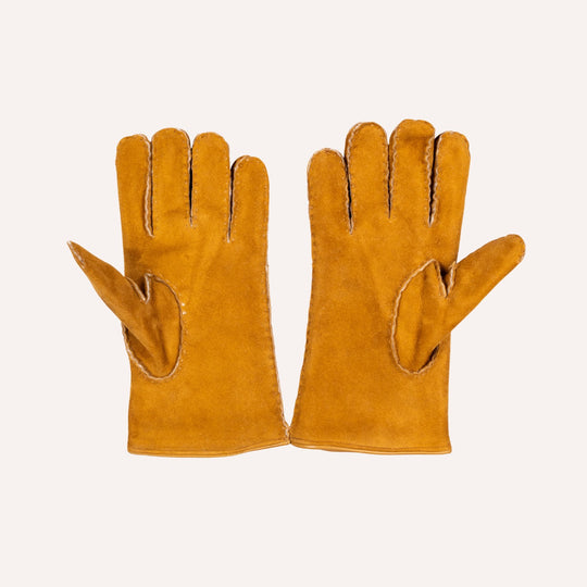 Snuff Sueded Shearling Lined Gloves
